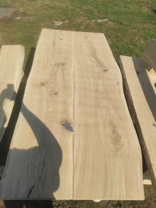 Zestaw dębowy ogrodowy, stół, meble ogrodowe