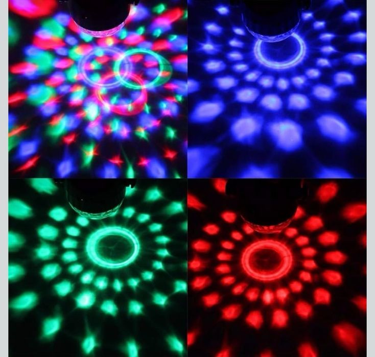 Projektirv Dyskotekowy kula  Disco LED RGB + PILOT 2 szt w zestawie