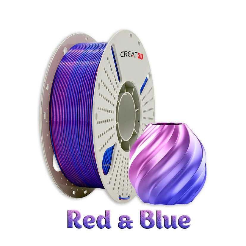PLA пластик для 3д принтера CREAT3D PLA silk dual color  10 кг микс