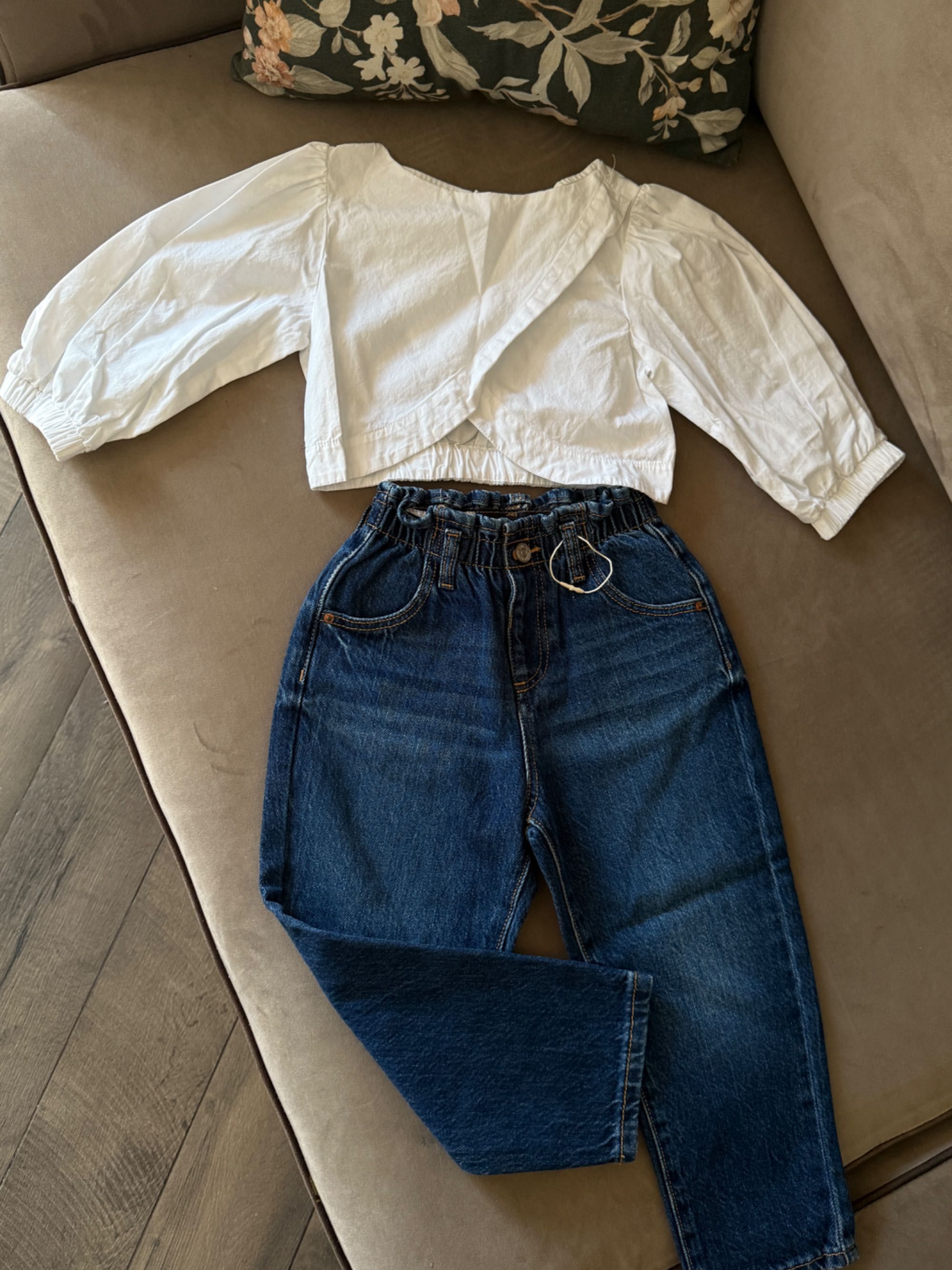 Джинсы блузка юбка Zara 3-4 р 98 104 шорти