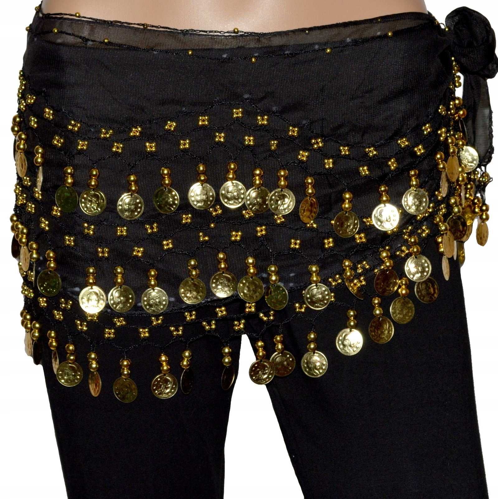 chusta taniec brzucha tribal zumba bellydance belly dance - czarna