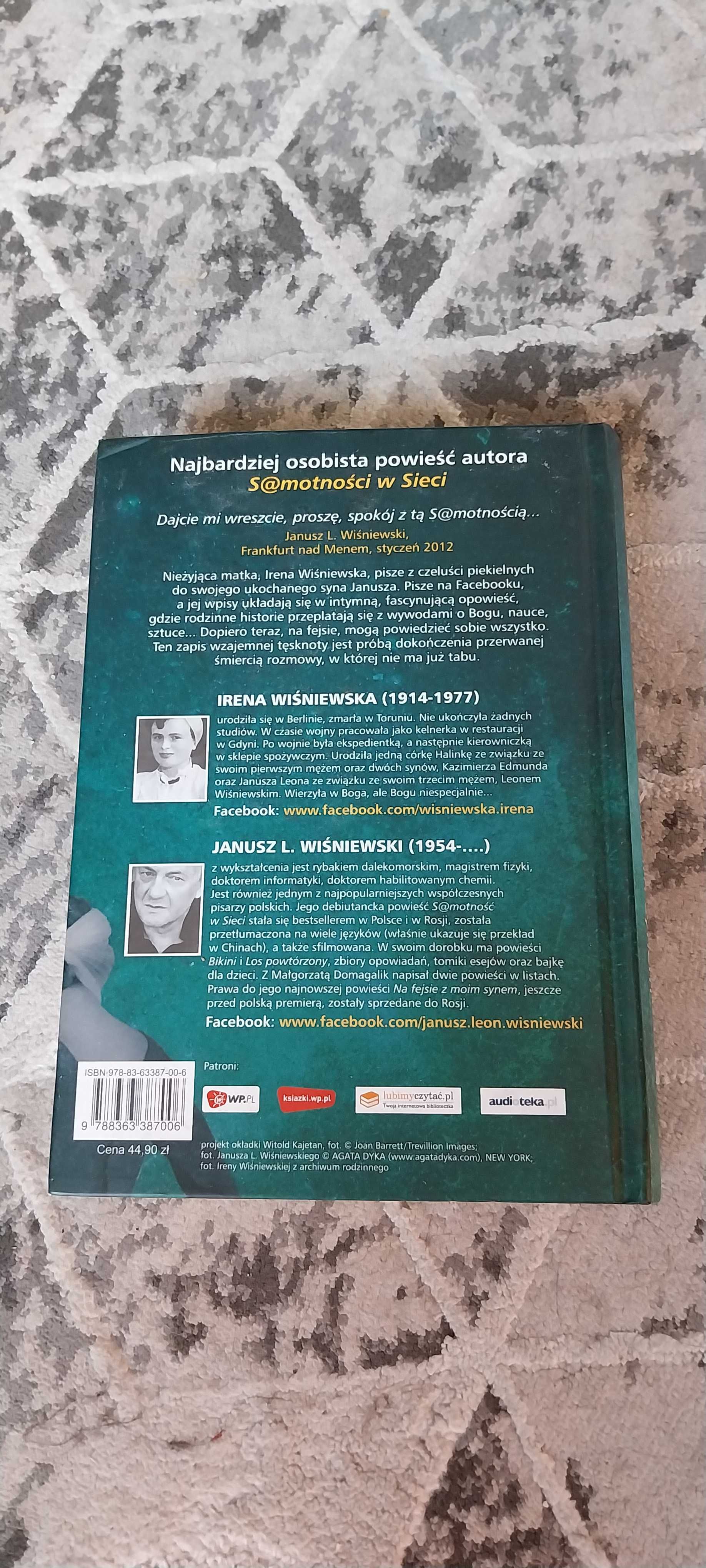 Ksiązka.J.L.Wiśniewski Na fejsie z moim synem.