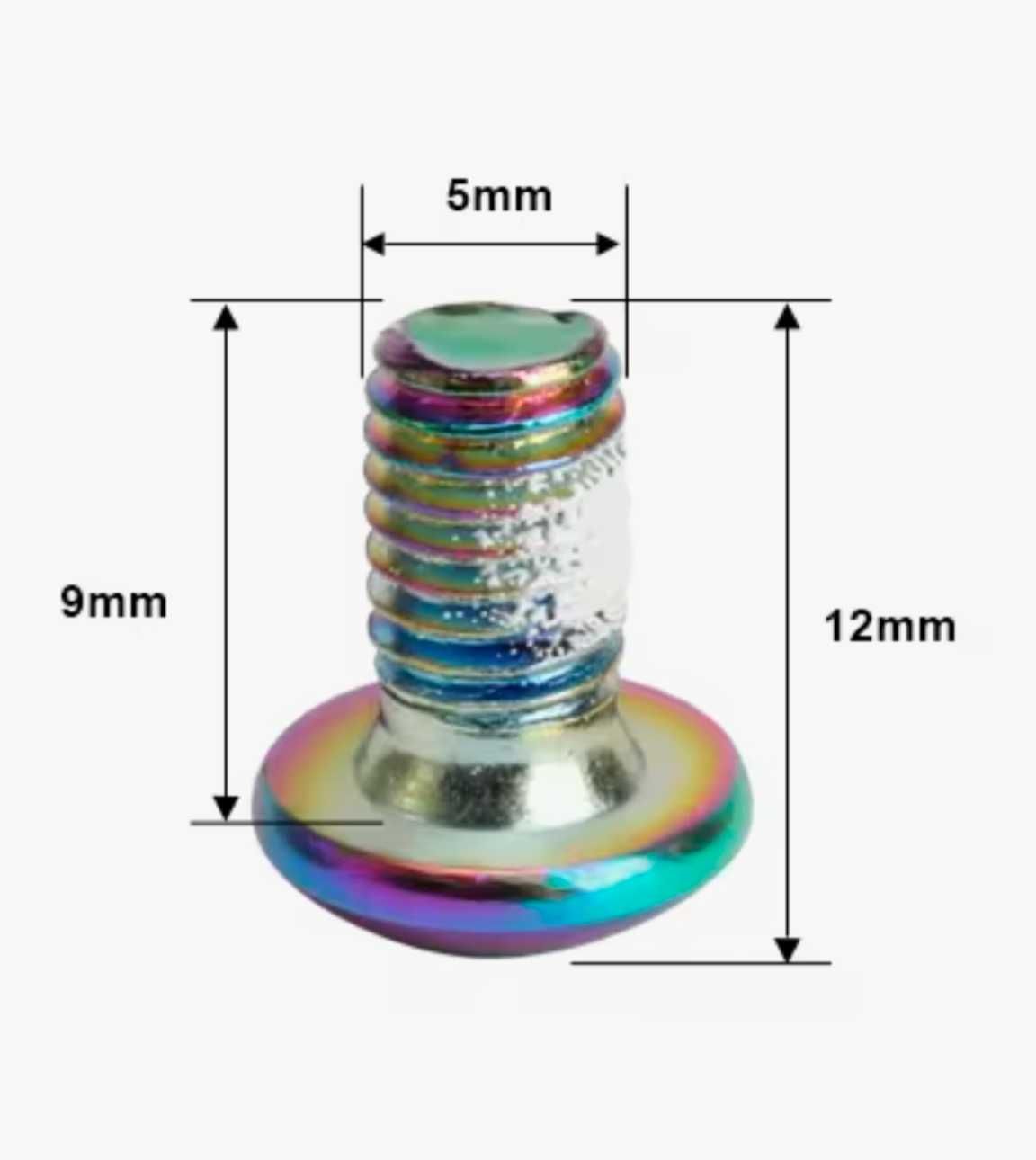 12szt Śruby Torx do hamulca tarczowego T25 M5x9mm czarne