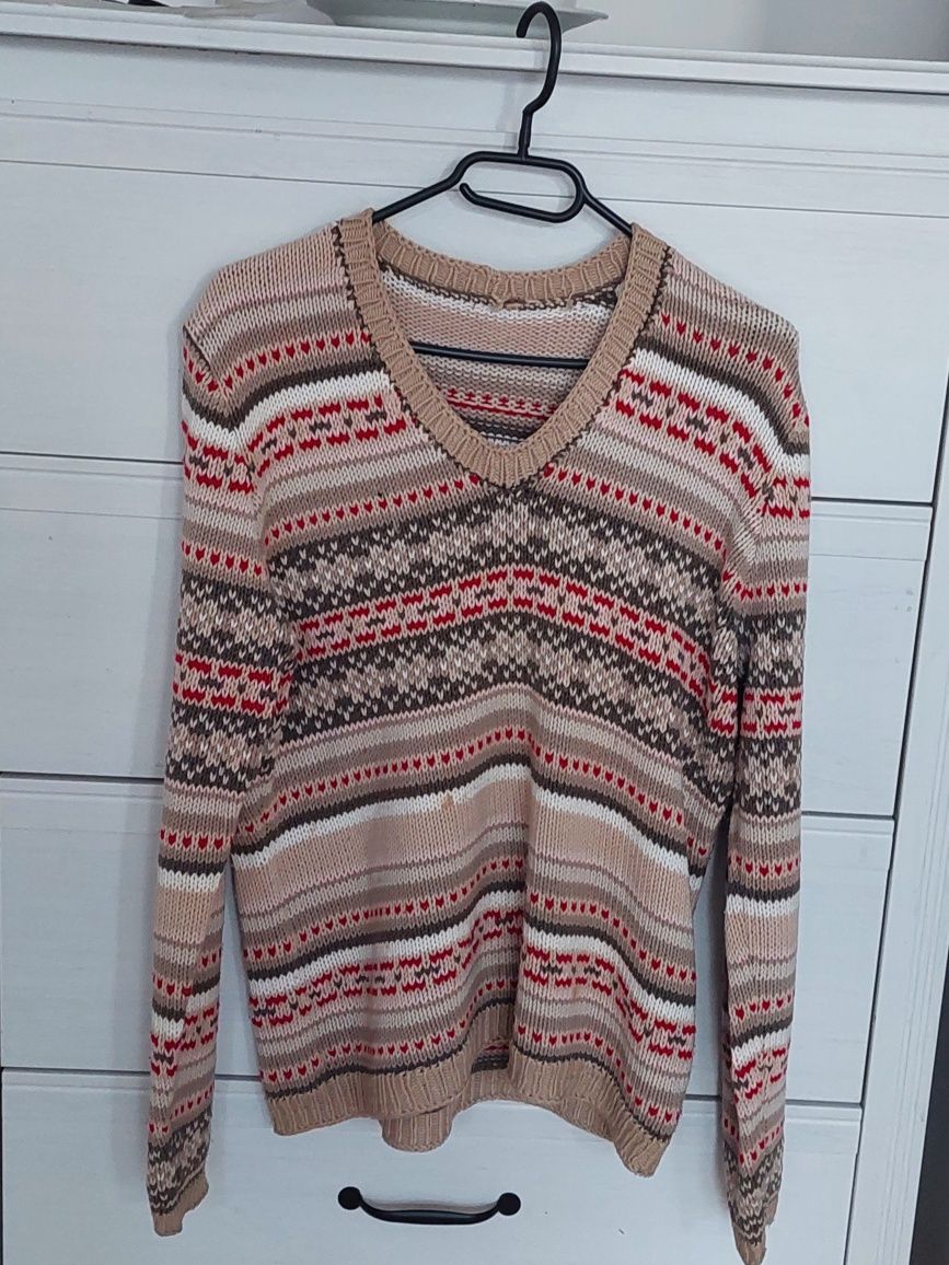 Sweterek damski 44,46 wzór norweski