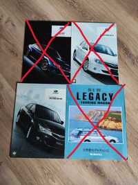 Prospekty samachodowe Subaru Impreza, Legacy, WRX, STI, import Japonia