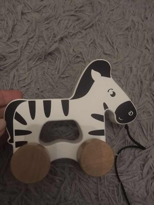 Zebra trefl drewniana zabawka