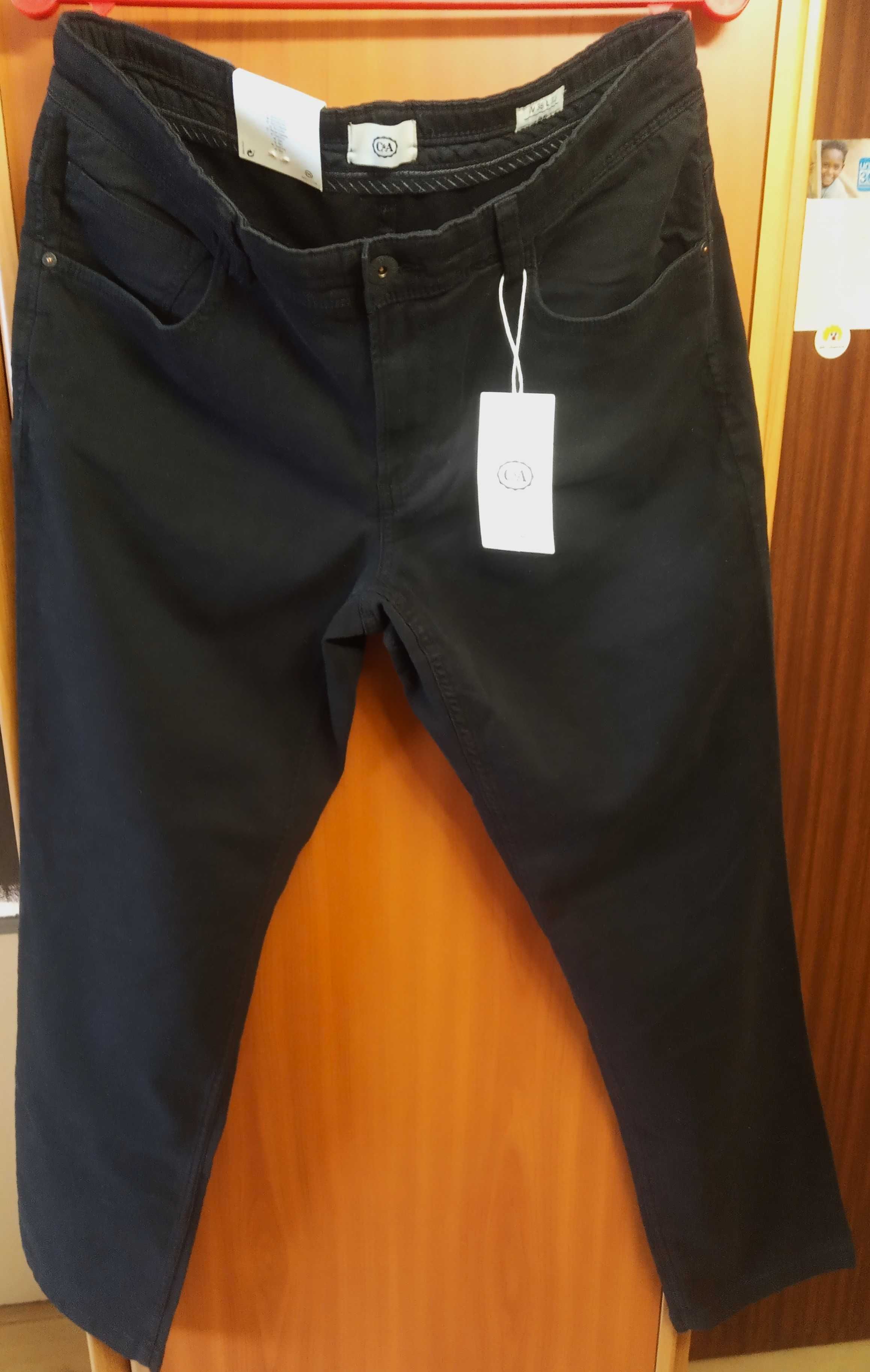 Spodnie jeans męskie C&A czarne slim bawełna W 36 L 32