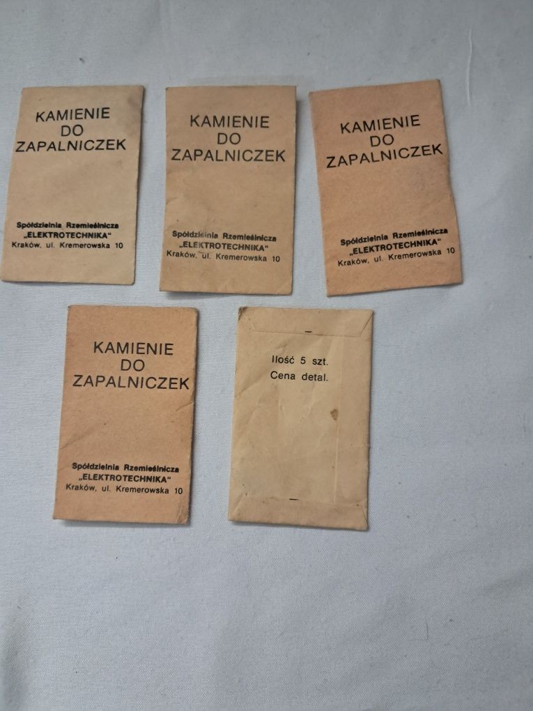 Kamienie do zapalniczek PRL
