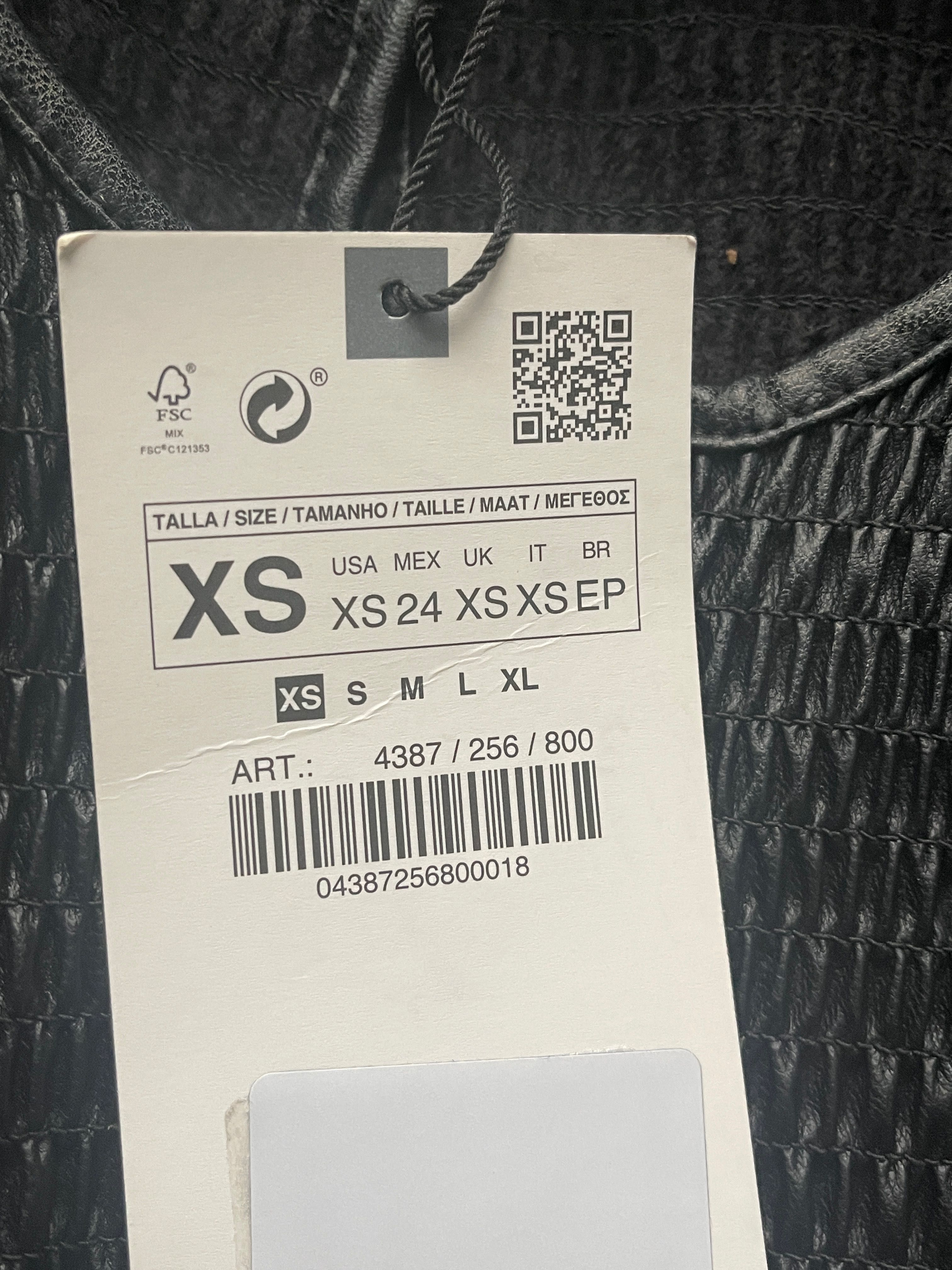 Сукня Zara зі штучної шкіри,розмір XS