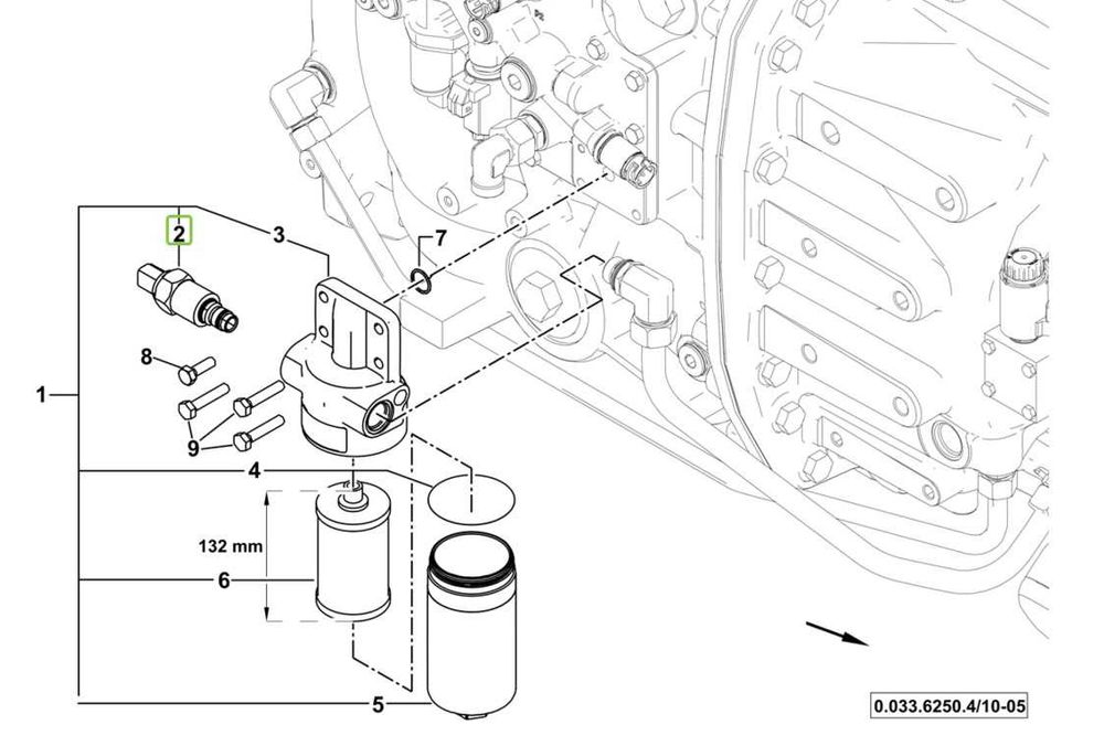 Czujnik ciśnienia oleju Deutz Fahr