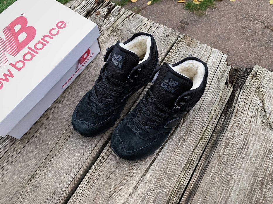 Мужские зимние кроссовки на меху New balance 574 (3 цвета) ХИТ продаж