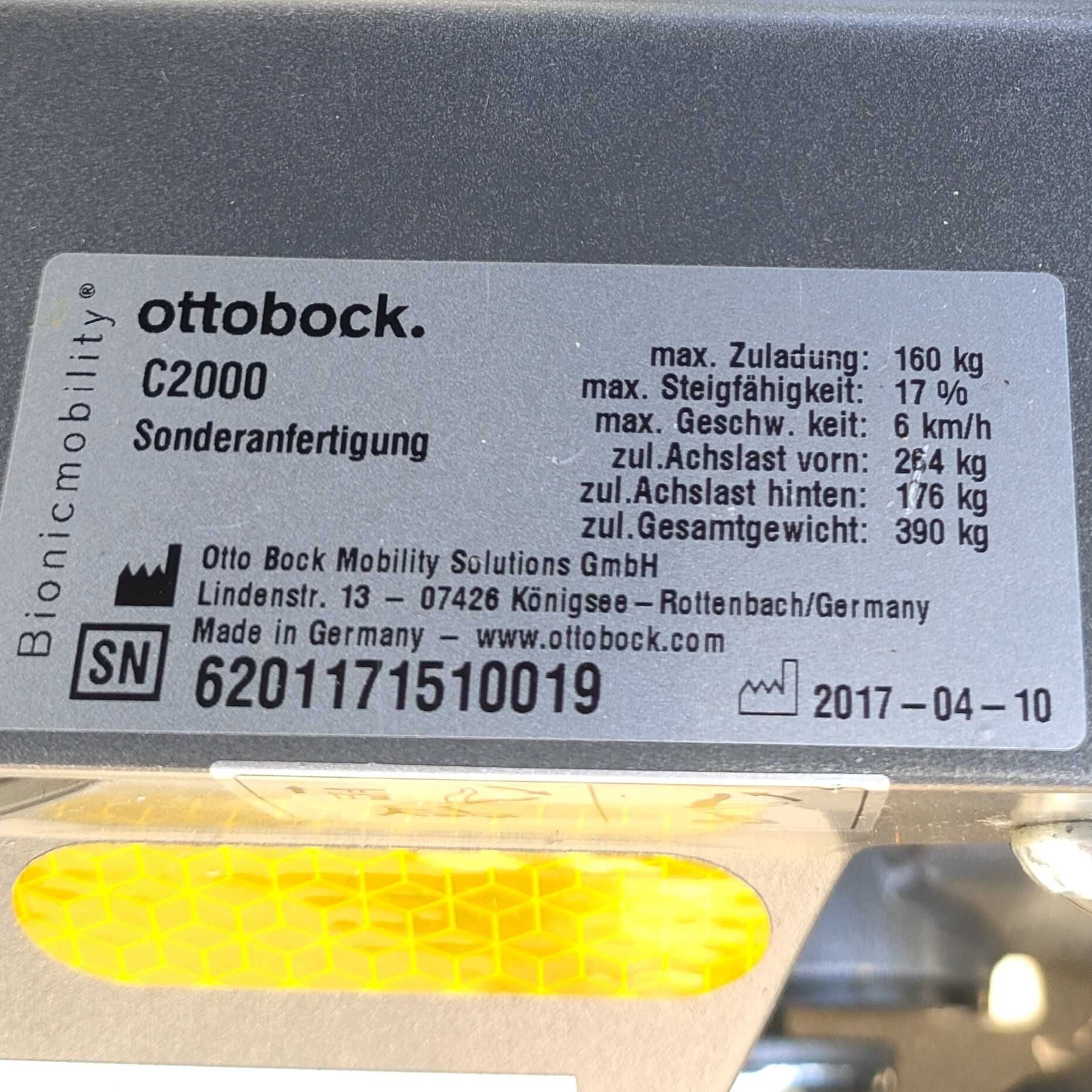Wózek inwalidzki elektryczny terenowy Ottobock C2000 Recaro + nowe aku