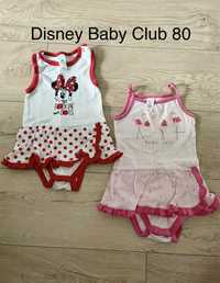 Disney Baby Club 80 zestaw 2 body sukienek falbanka