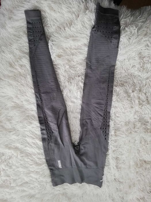 legginsy Gymshark xs s 34 36 legginsy wysoki stan Gymshark szare