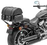 Saco traseiro pele chopper mota moto