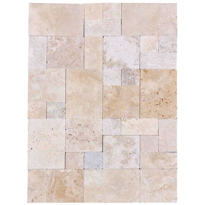 Płytki Trawertyn Classic Light Piccolo bębn komplet 0,720 m2 JAPANDI