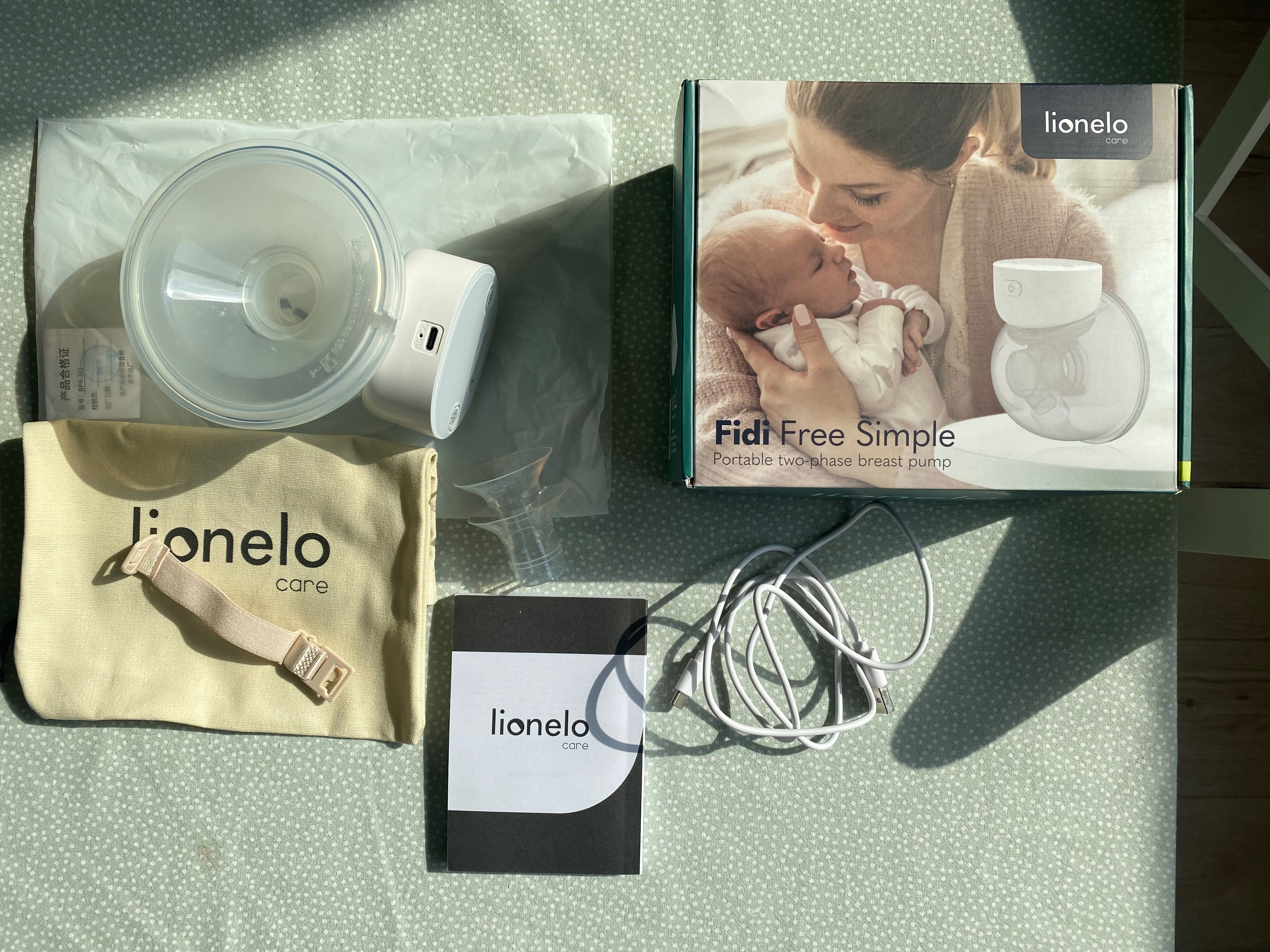 Lionelo Fidi Free Simple - Elektryczny laktator muszlowy - komplet!