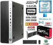 Pç GAMER HP800G3-6ªG|i7.6700-3.4G|16G|NVMe512+HDD500|RX6400-4G|W11