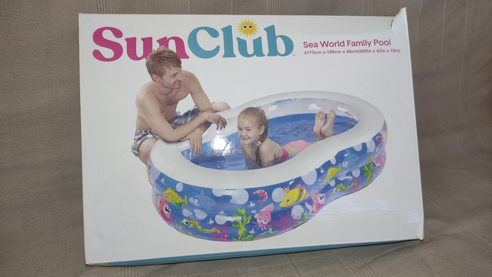 Piscina Insuflável 175cm x 109cm x 46cm (usada 1 vez)