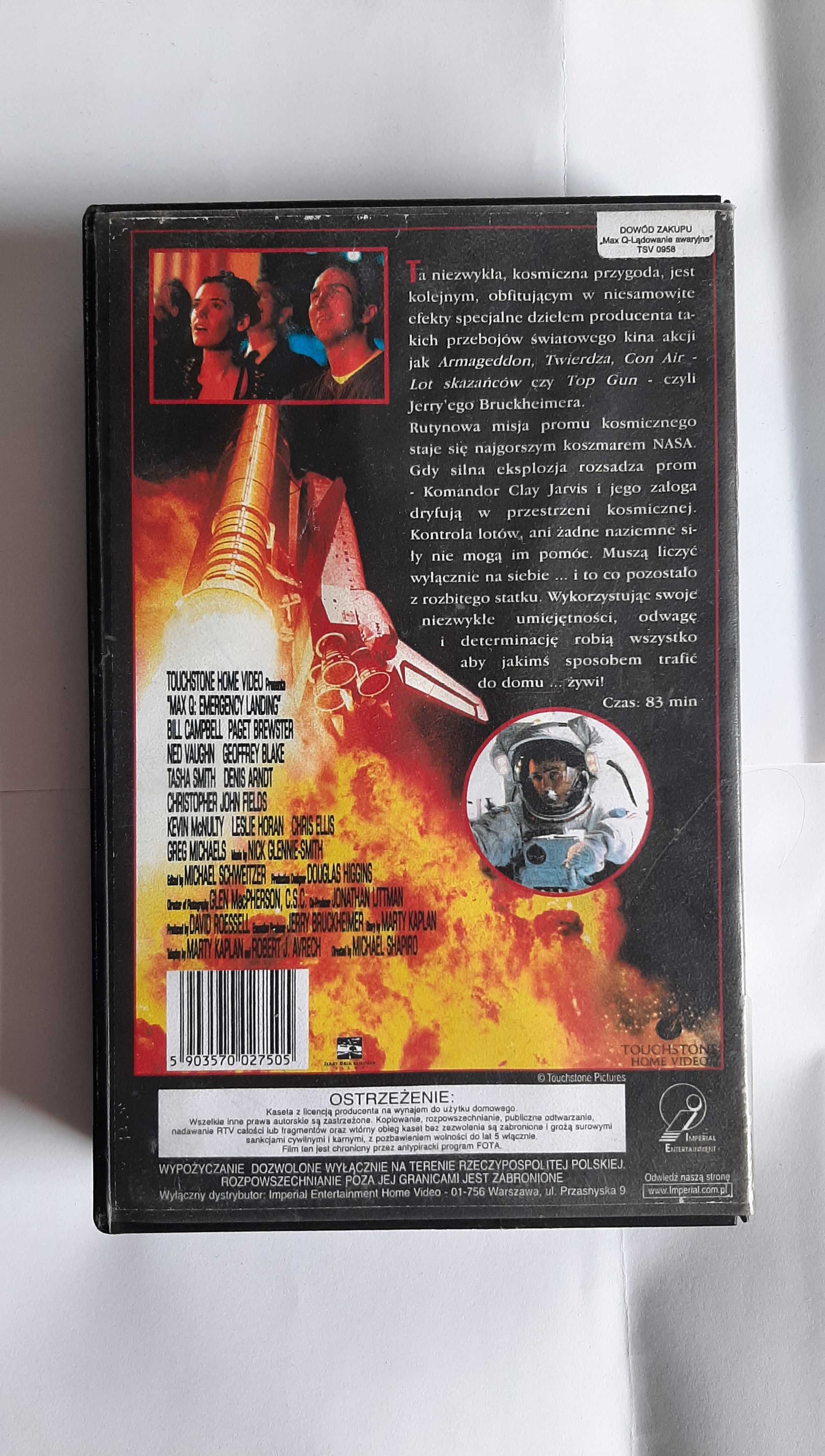 Max Q-Emergency Landing/Lądowanie Awaryjne Kaseta VHS