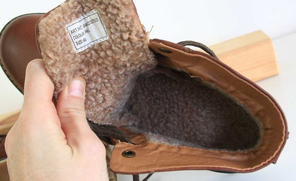 trapery męskie buty zimowe HKR rozmiar 40 eko skóra model 9WAD32703