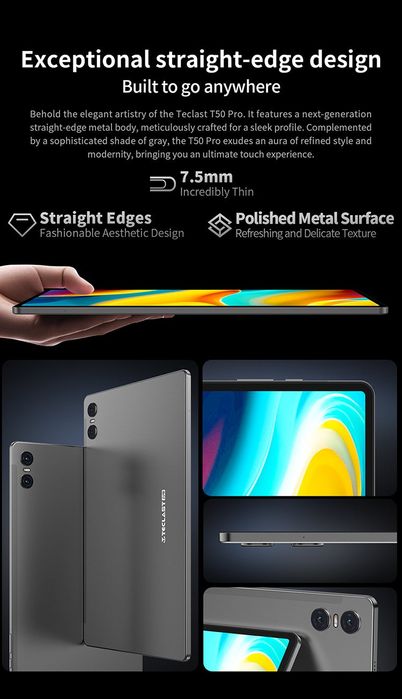 Планшет-комплект. Teclast T50 Pro 11" 8/256 Гб 8000 мАг Grey