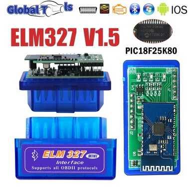 ELM327 v1.5 Bluetooth – Chip PIC18F25K80 для Android/IOS OBD2 сканер