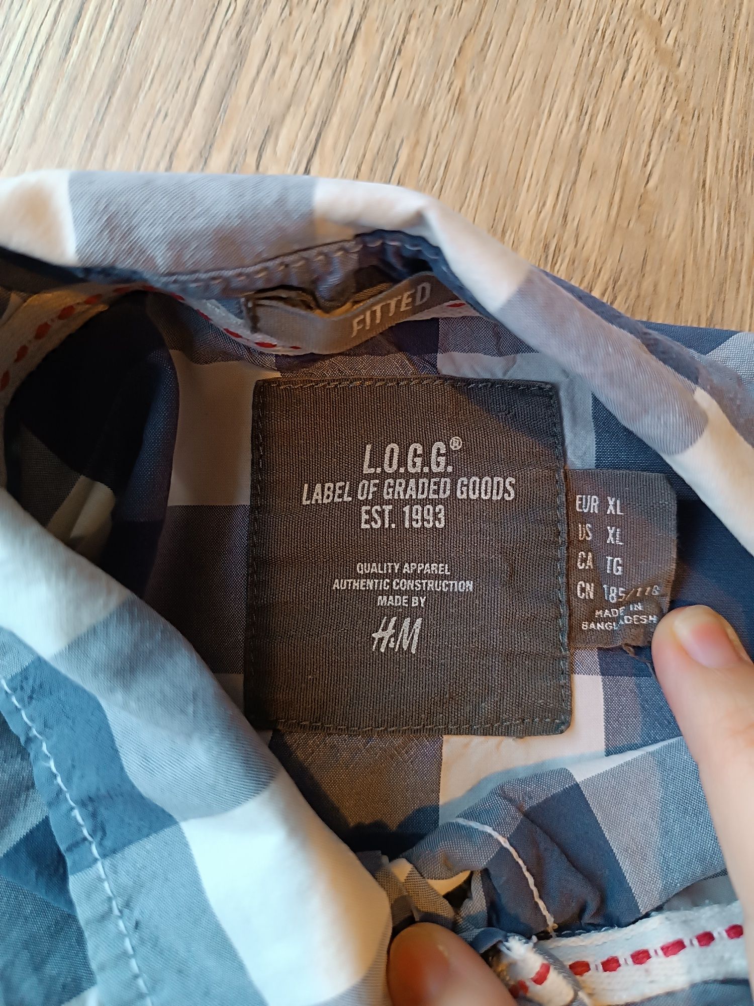 Koszula H&M r. XL fitted w kratę