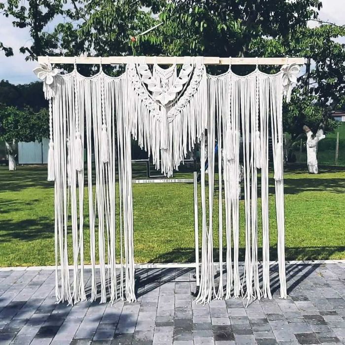 Ścianka Weselna / Pary Młodej Tło - Wesele Boho Sesja Zdjęciowa