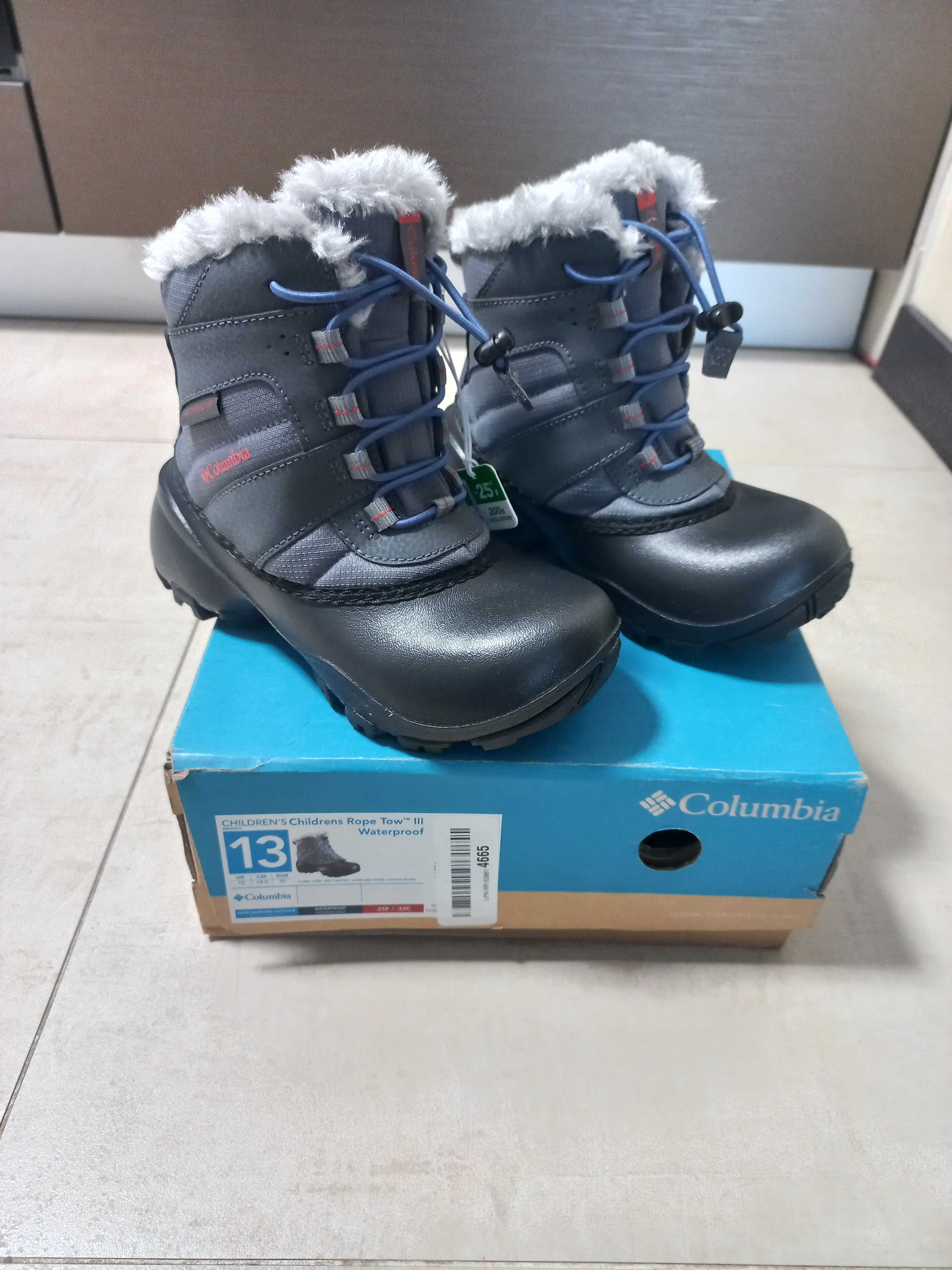 Зимові чобітки Columbia, р. 13US / 31 EU