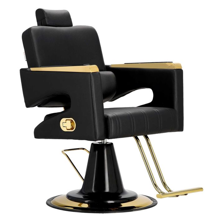 Гідравлічне барберське крісло Tina Кресло для барбершопа Золоте