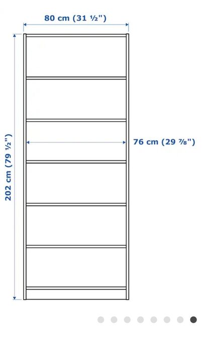 Regał biały Ikea Billy 202x80x30