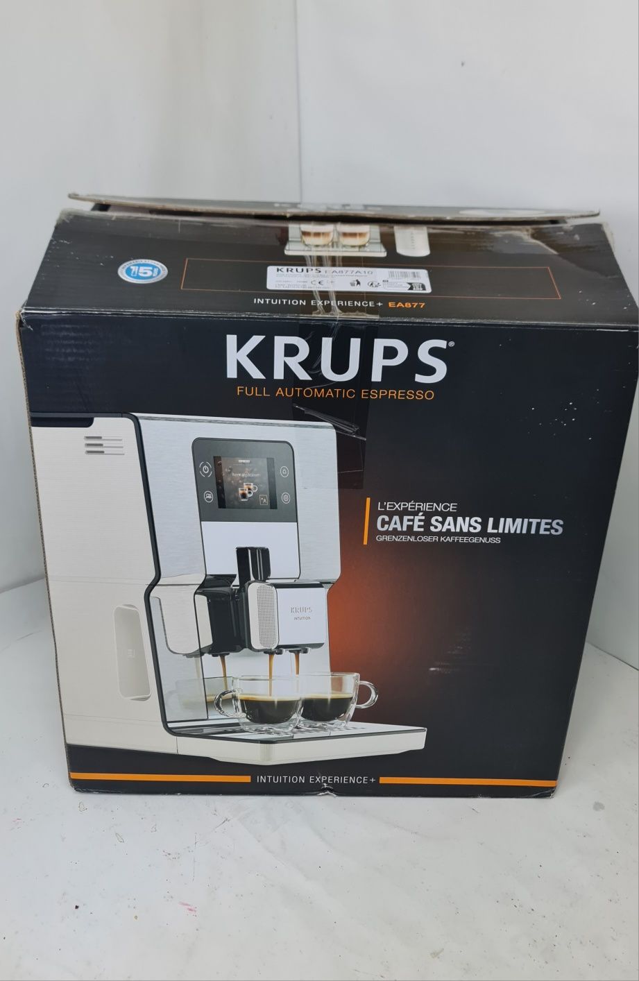 Krups EA877A10 INTUITION EXPERIENCE PLUS Biały Nowy Kawy Mrozone