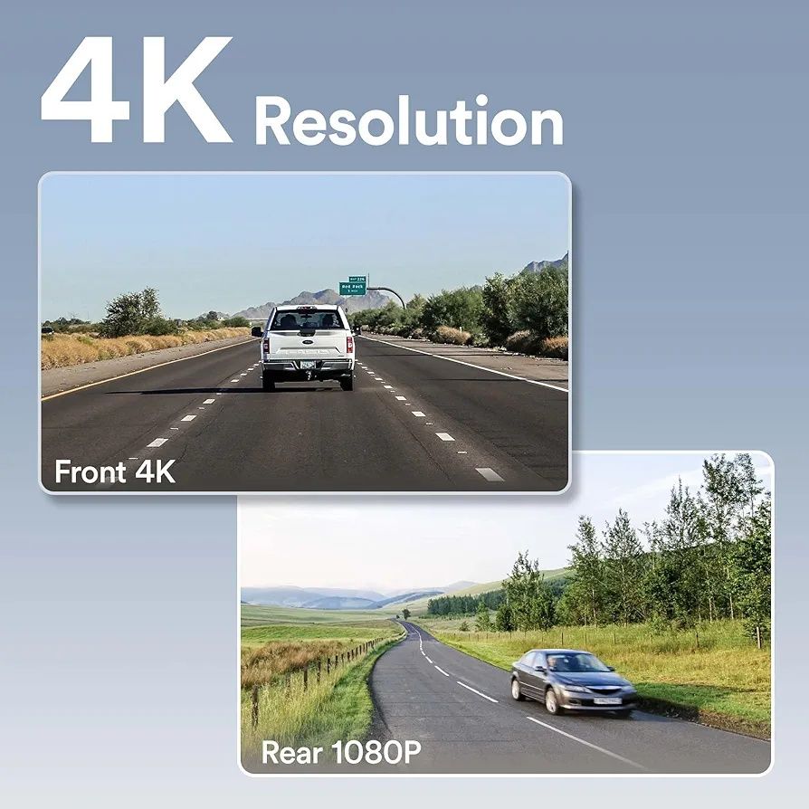 WOLFANG wideorejestrator kamera na deskę rozdzielczą z przodu, 4K