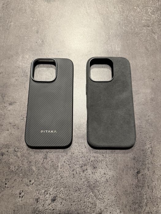 Чехол pitaka iphone 16 pro карбон алькантара