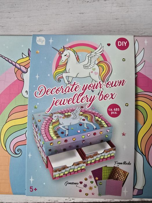 Szkatułka na biżuterię DIY Magiczny Jednorożec prezent dla dziewczynki