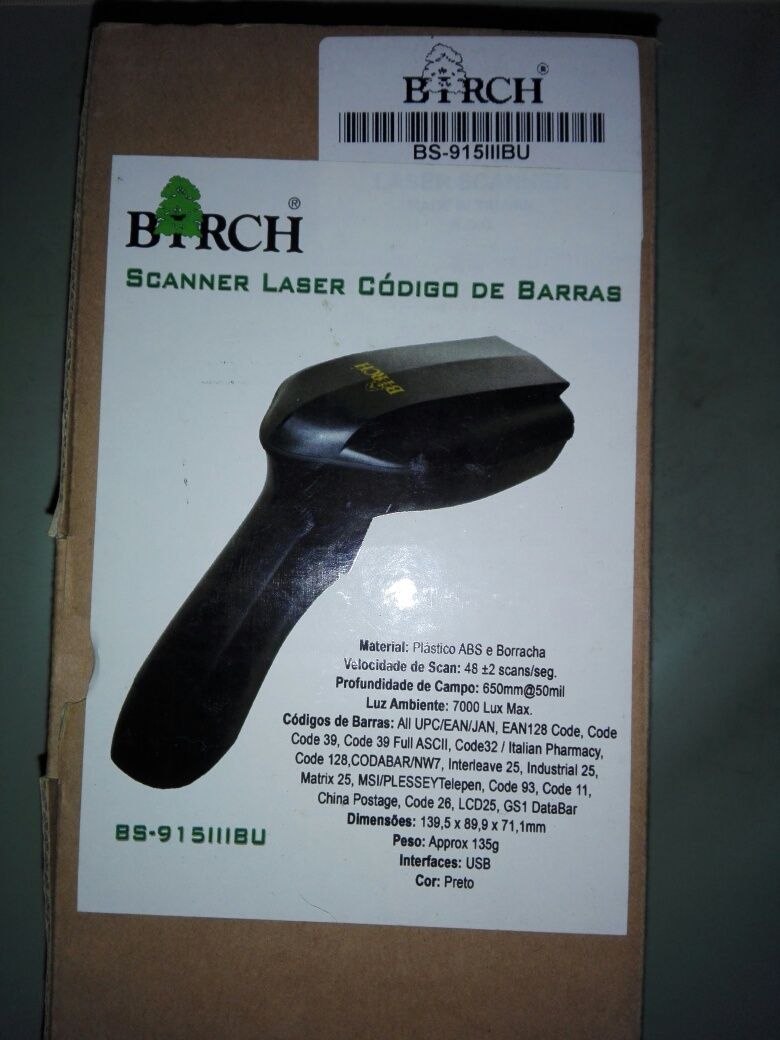 Scanner laser - leitura código de barras