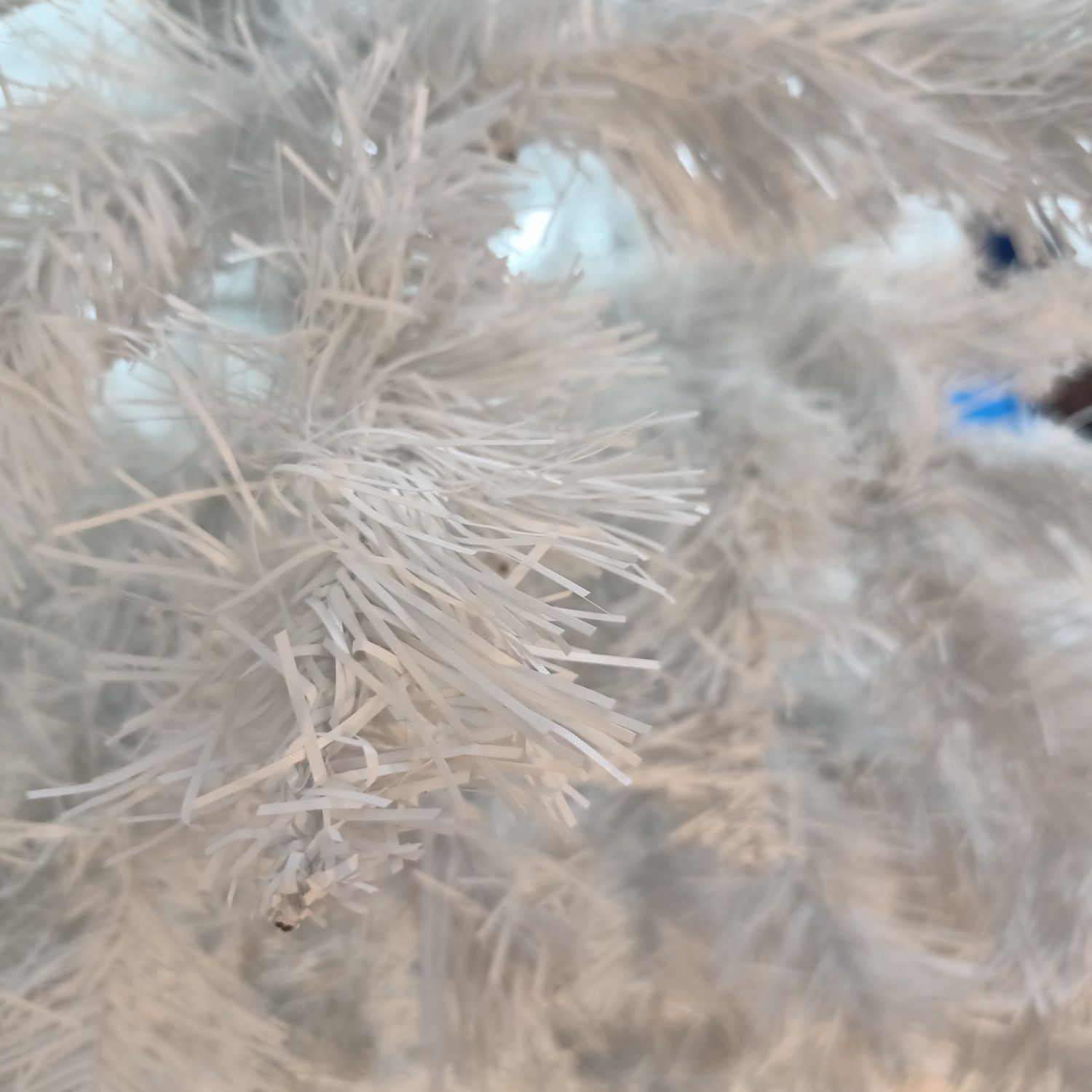 Choinka sztuczna biała satyna śnieżna ośnieżona 185cm