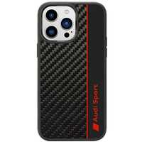 Etui iPhone 14 Pro 6.1" Audi Carbon Fiber Stripe, Czarny