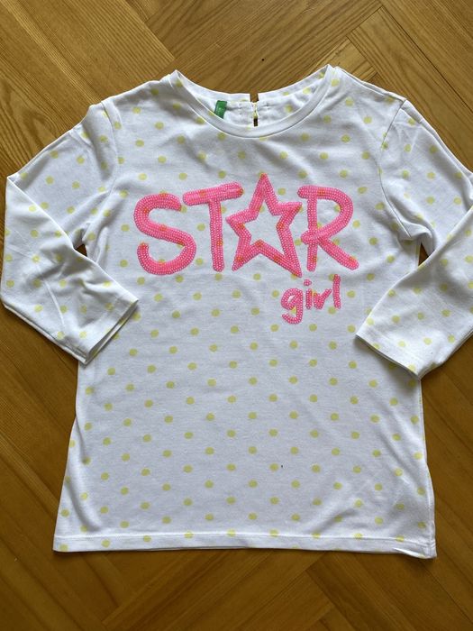 Bluzka koszulka t-shirt z rękawem 3/4 United Colors of Benetton