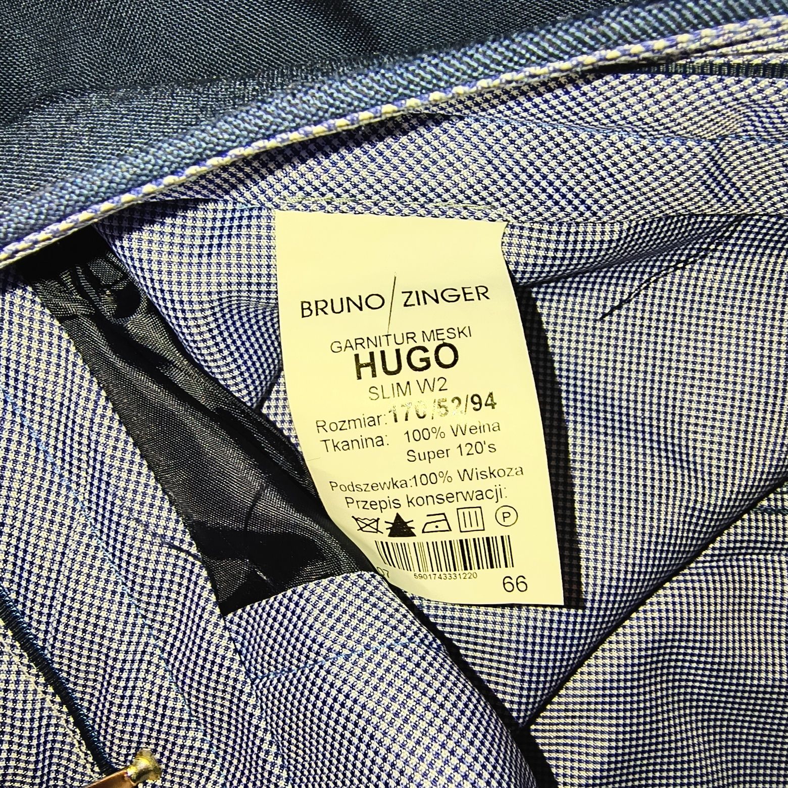 Garnitur męski dwuczęściowy granatowy Hugo SLIM W2