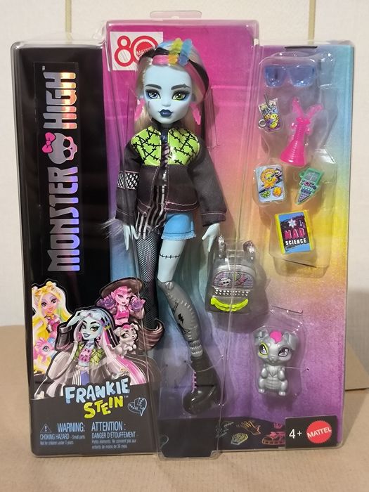 Monster High Frankie Stein Лялька монстер хай Френкі Штейн вихованець