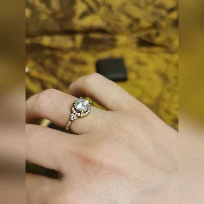 W.Kruk Pierścionek złoty zaręczynowy 15 NOWY metki