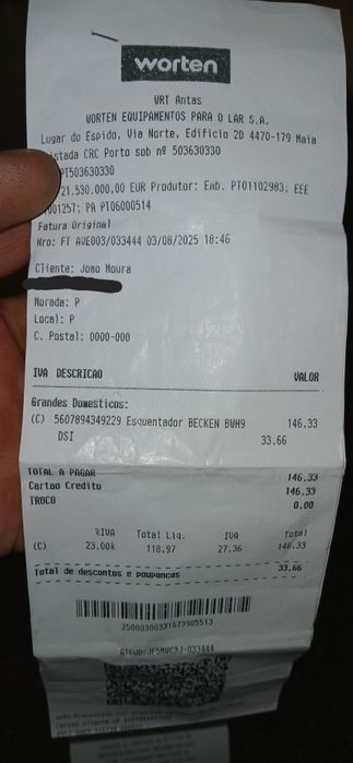 Esquentador a gas butano ou propano