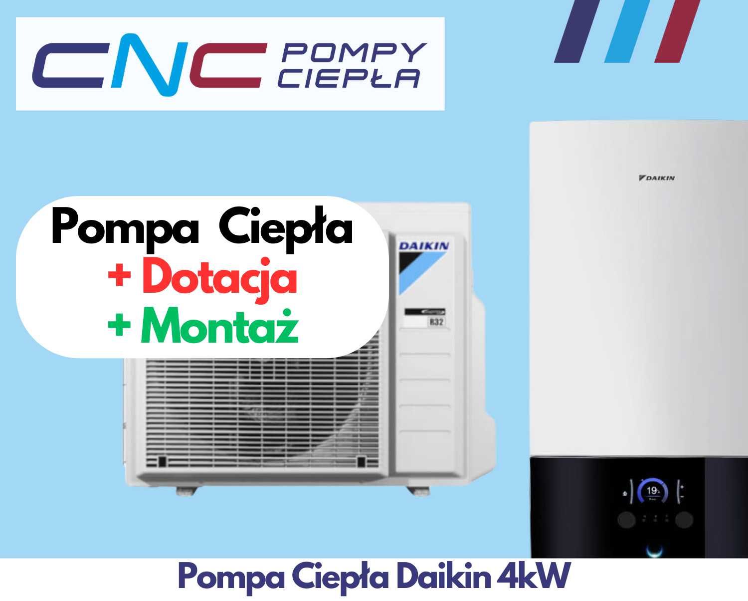 pompa ciepła Daikin Altherma 4kW cały zestaw z montażem Autoryzowany