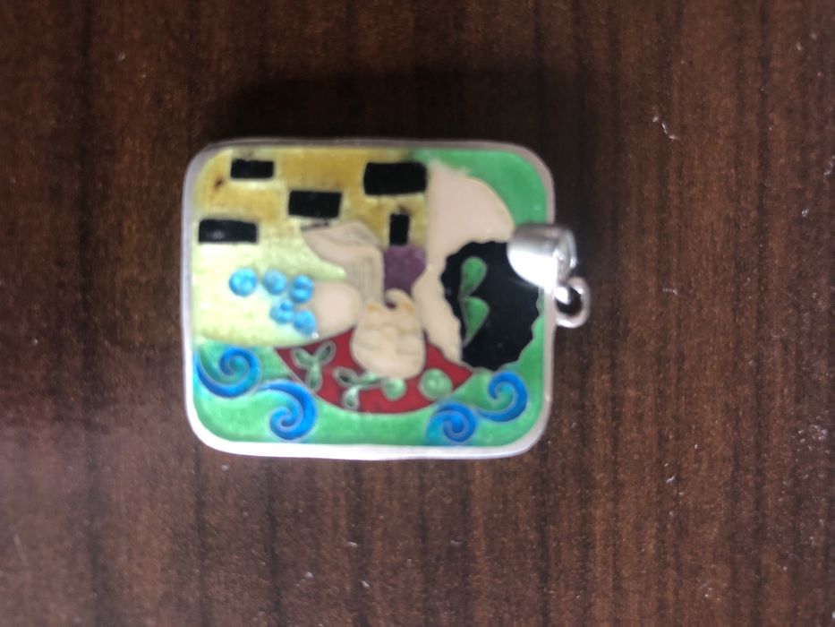 Wisiorek Walentynki zawieszka z motywem obrazu „Pocałunek” G. Klimta