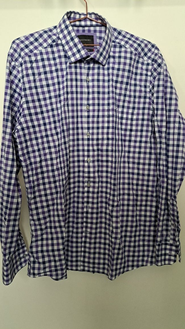 Koszula modna męska premium Westbury L w kratę kratka 100% bawełna