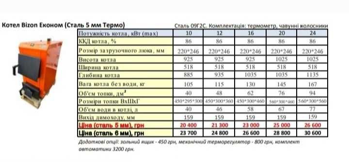 Котел Bizon Економ 12 квт