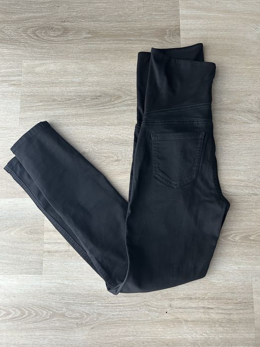Czarne legginsy jeansowe ciążowe Calzedonia S