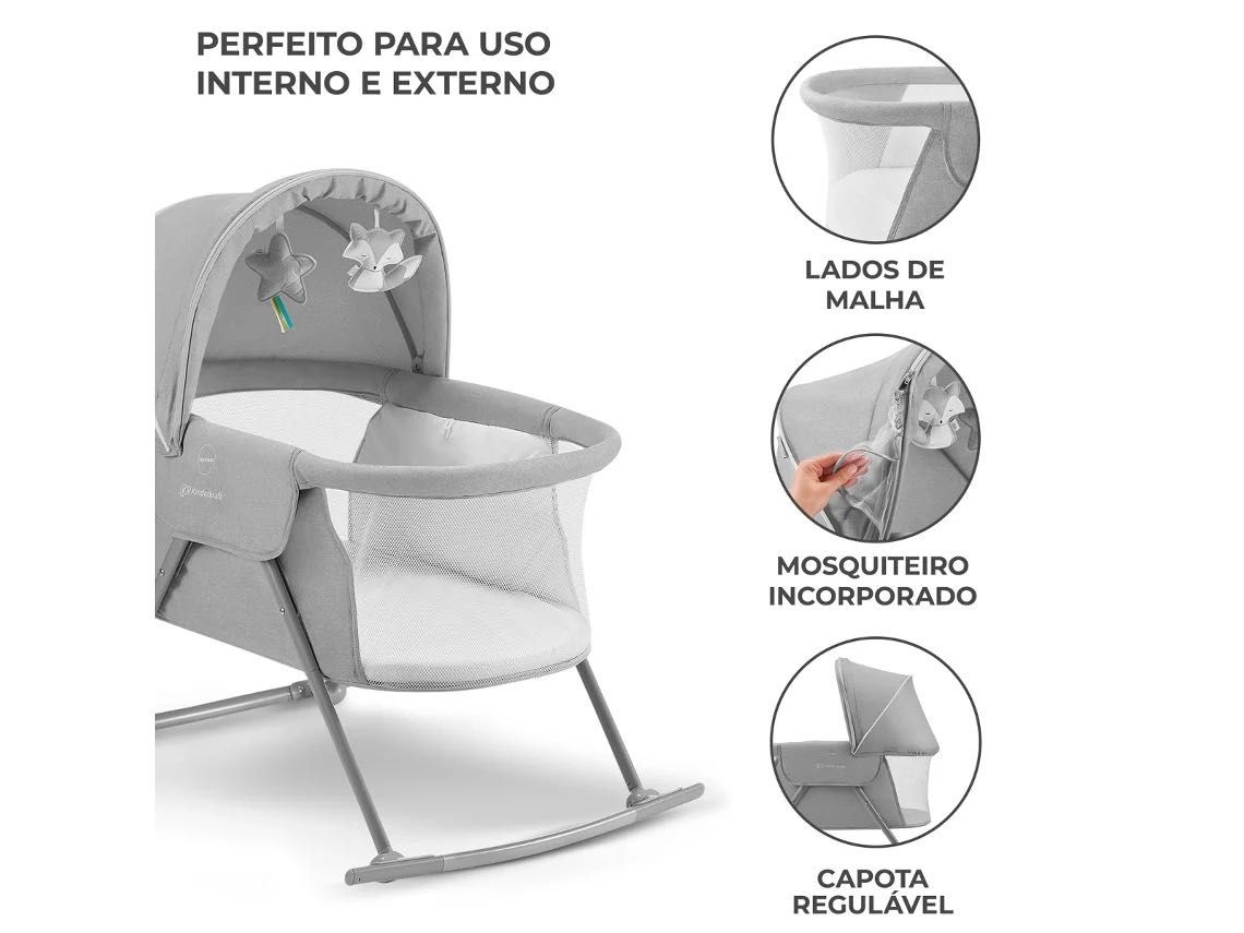 Mini Berço kinderkraft cinzento Ótimo Estado